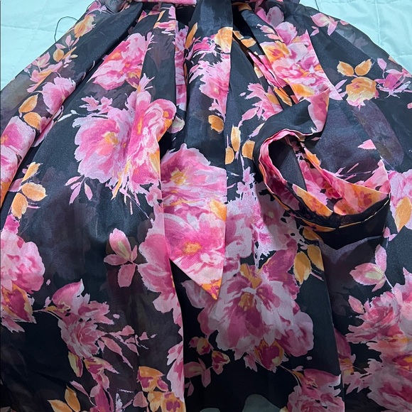 ELIZA J Navy Blue Jersey Criss-Cross Gown Size 8 - Picture 14 of 17